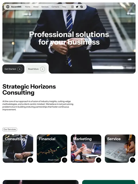 Business consulting website made with Mobirise