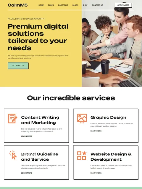 Digital agency website made with Mobirise